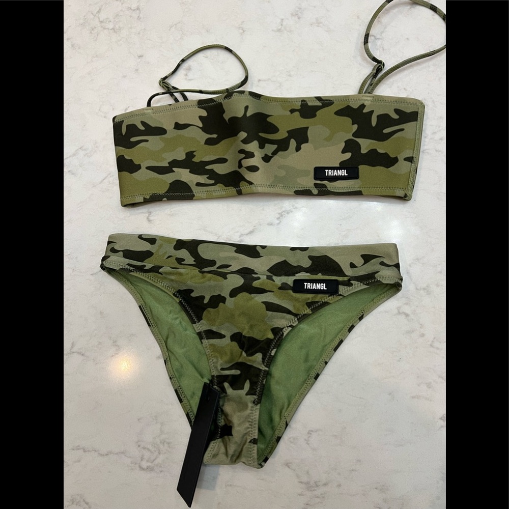 Triangl camo bikini EUC/NWT XS